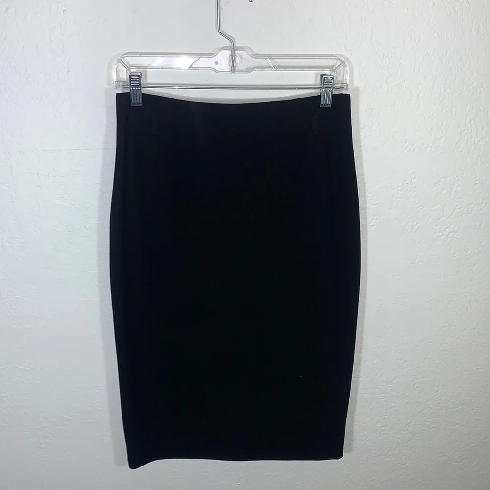 Amanda + Chelsea Black Pencil Skirt Size 4 Workwear Professional Stretch Career